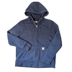 Carhartt Womens Heavyweight Full Zip Hooded Sweatshirt (M) Navy Workwear Casual